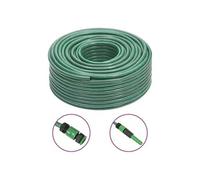 vidaXL Tuyau d'arrosage avec jeu de raccords vert 100 m PVC