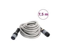 vidaXL Tuyau d'arrosage avec buse de pulvérisation argenté 0,6" 7,5 m inox