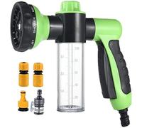 Tuyau d'arrosage Buse-multifonctionnel en mousse Eau Pistolet pulvérisateur-8 réglable Patterns,distributeur de savon Intégré, économie d'eau-Idéal pour un Lavage de voiture,jardin/pelouse d'arrosage