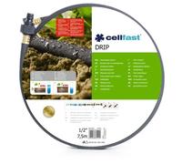 CELLFAST Tuyau De Jardin Économisez Jusqu à 70 Pourcent D Eau Raccord En Ligne Résistant Aux UV 7 5 Mètres Drip, Gris