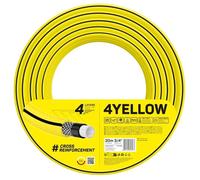 Cellfast Tuyau d'arrosage Jaune 3/4" 20 m – 4 couches, tresse croisée, résistant UV/algues, 20 bar
