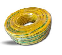 Tuyau d'arrosage D 15mm Lg 50m | Souple et résistant 4 couches (3 PVC + 1 fibre textile) | 200g / m | résiste UV température (-20 + 30° C) | Jardin bateau terrasse | Kibros JTUYJ1550