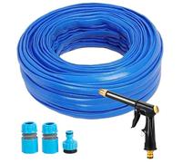 Tuyau d'arrosage de 25 m, tuyau d'arrosage pour jardin avec raccords de buse de pulvérisation, tuyau magique avec raccords de 1,9 cm, 1,27 cm, tuyau d'arrosage flexible en PVC non étendu de 12 mm de