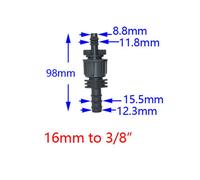 Tuyau d'arrosage de 25mm à 16mm à 20mm,connecteur barbelé de réduction 1 ""à 1/2 à 3/4 PE,tuyau d'irrigation à corps droit,1 pièce - Type 16mm to 8mm