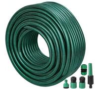 Tuyau d'arrosage de 30 m, tuyau d'arrosage pour jardin avec buse de pulvérisation, tuyau magique avec raccords de 1,9 cm, 1,27 cm, tuyau d'arrosage flexible en PVC non étendu de 12 mm de diamètre