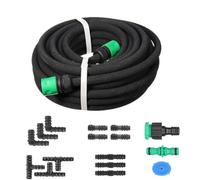 Tuyau d'arrosage de jardin avec connecteurs de 1,27 cm, irrigation goutte à goutte, trempage et saupoudrage 3 en 1 pour un système d'arrosage de jardin efficace. Tuyau d'arrosage poreux en caoutchouc