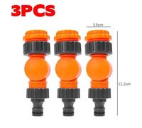 Tuyau d'arrosage de jardin en ABS,connecteur rapide à 180 °,joint de couplage double,adaptateur de tuyau,raccords de tuyau pour l'arrosage et l'd'argile,1 pièce,3 pièces - Type 3PCS