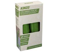 Kinzo Tuyau D’Arrosage en Spirale 15M - Tuyau D’Arrosage Rétractable Automatique avec Tête de Pulvérisation à 7 Positions