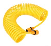 Tuyau d'arrosage enroulé, tuyau d'arrosage rétractable avec raccords en laiton, tuyau à ressort en EVA léger et extensible pour le jardinage et le lavage de voiture, design en bobine sans