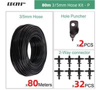Tuyau d'arrosage et d'irrigation en PVC,tube d'arrosage à 2 voies,bonsaï,plante,fleur,goutteur,flèche,tube d'arrosage,jardinage,140 en effet,5, - Type PX80M