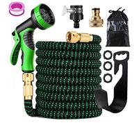 Tuyau d'Arrosage Extensible 22.5m/75Ft avec 10 Modèles de Pulvérisation,tuyau arrosage extensible Convient aux Robinets de 1/2" et 3/4" Raccords en Métal Durables pour Jardin, Arrosage, Nettoyage