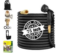 Tuyau d'Arrosage Extensible 22.5m/75Ft avec 10 Modèles de Pulvérisation,tuyau arrosage extensible Convient aux Robinets de 1/2" et 3/4" Raccords en Métal Durables pour Jardin, Arrosage, Nettoyage