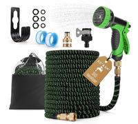 Tuyau d'Arrosage Extensible 30m, 10 Modes d'Arrosage, Tuyau Jardin Flexible Retractable avec Raccords en Laiton, pour Irrigation, Nettoyage du Jardin,Laver de Voiture