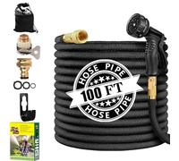 Tuyau d'Arrosage Extensible 30m/100Ft avec 10 Modèles de Pulvérisation,tuyau arrosage extensible Convient aux Robinets de 1/2" et 3/4" Raccords,tuyau arrosage extensible 30m,tuyau arrosage