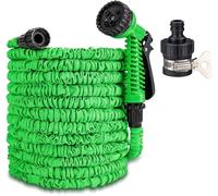 Tuyau d'Arrosage Extensible 30M/100FT-Flexible & Léger avec 7 Modes de Pulvérisation,Joint Universel-Tuyau Retractable pour Jardin,Lavage Auto et Soins des Animaux
