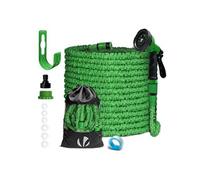 VOUNOT® Tuyau d'Arrosage Extensible 30m Adaptable 1/2" et 3/4" 10 Modes de Pulvérisation Flexible et Anti-Fuite Raccord et Sac de Rangement Fournis Vert