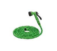 Tuyau d'Arrosage Extensible 5-15m - Pistolet Multi-jets - TPE/ABS - Vert