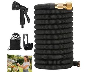 Tuyau D'arrosage Extensible 60M/200FT, Tuyau D'arrosage Flexible, Tuyau Arrosage Extensible Avec 8 Modes De Pulvérisation, Tuyau Magique Flexible, Anti-Fuite, Léger Et Facile à Ranger
