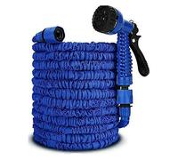 Tuyau d'Arrosage Extensible 60M, Tuyau Arrosage Flexible, Pistolet Arrosage avec Tuyau 7 Fonctions Pistolet, pour Irrigation Jardin, Laver la Voiture, Animal Nettoyage (45M-150FT) (200FT/60Meter,blue)