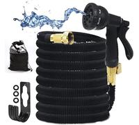 Tuyau d'arrosage Extensible avec 8 modèles,tuyau magique flexible extensible avec raccords 3/4 Pour Jardin Arrosage Nettoyage,Laver la Voiture, Baigner Animal.100FT