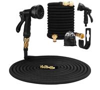 Tuyau d'arrosage extensible de 25 à 100 pieds, avec 8 Modes, pistolet de pulvérisation d'eau, tissage Durable, bobine de tuyau d'arrosage, tuyau d'eau magique Flexible sans arrêt Europe Standard