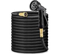 Tuyau d'arrosage extensible de 30 m à 60 m et 76 m + pistolet multi-pulvérisation | Tuyau extensible 3 fois | Tuyau magique durable et flexible + raccords en laiton de qualité supérieure | Idéal pour