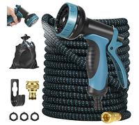 Tuyau d'arrosage Extensible de 30M/100FT, 2500D Tuyau Arrosage Flexible avec Pistolet Pulvérisateur 10 Fonctions et TPE Joint en Cuivre et Aluminium pour Pulvériser la Pelouse Nettoyer les Voitures