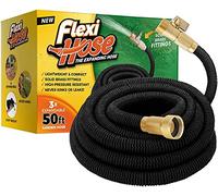 Tuyau d'arrosage extensible léger Flexi Hose - ultra flexible/ne s'emmêle pas - raccords en laiton massif 2 cm/tube intérieur en latex double épaisseur - résistant pourriture/fissures/fuites - 15 m