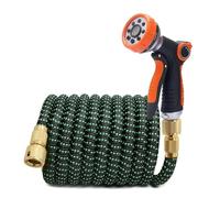 Tuyau d'arrosage extensible Magic Flexible EU, tuyau haute pression, tube en plastique avec pulvérisateur for le lavage de voiture(1/2''_125FT)