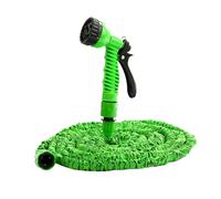 Tuyau d'Arrosage Extensible Magique,Pistolet de Lavage de Voiture,Pot en Mousse Flexible,7 Motifs -green-50ft-15M Extented
