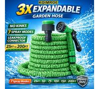 Tuyau d'arrosage extensible robuste avec buse haute pression, tuyau flexible, ensemble de 2 pièces (1 tuyau et 1 buse), convient pour l'arrosage du jardin, l'irrigation de la pelouse, le lavage de voi