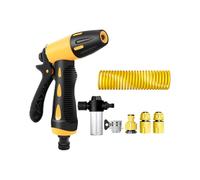 Tuyau d'arrosage extensible robuste et rétractable - Outil de lavage mural pour nettoyage de voiture, pelouse, tuyau à ressort avec design