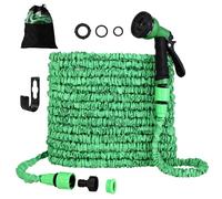 Tuyau d'Arrosage Extensible, Tuyau Arrosage Extensible 30m avec arroseur 8 fonctions,Tuyaux d'Arrosage idéal pour l'arrosage des fleurs, le lavage de voiture et des animaux(vert)