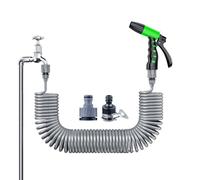 Tuyau d'arrosage extensible - Tuyau d'arrosage flexible | Tuyau long flexible de 20 m, conduites d'eau résistantes au zinc avec 4 couches de latex - Pression de noyau pressé résistant aux intempéries