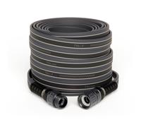 Tuyau d'arrosage FITT Force Pro, l ger, ultra flexible, durable, sans pli, robuste, de qualit commerciale, plat, gris et bleu, 25 pieds x 5/8 po