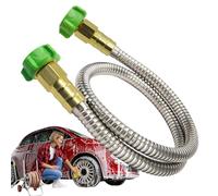 Tuyau d'arrosage flexible court | Tuyau d'arrosage léger avec connecteur femelle vers femelle pour l'extérieur, arrosage de jardin