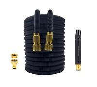 Tuyau d'arrosage flexible extensible de 7,6 m à 30,5 m, idéal for l'irrigation de la cour et le lavage de voiture.(1/2''_25FT)