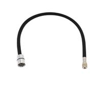 Tuyau d'arrosage flexible tressé en nylon 50 cm/60 cm/85 cm F1/2 M15 x 1 for robinet de cuisine extractible, tube rotatif noir et gris(50cm Black)