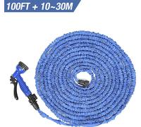 Tuyau d'arrosage flexible WYCTIN 100FT 30m Tuyau d'eau flexible extensible bleu