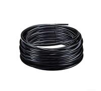 Tuyau d'arrosage goutte à goutte - 4-6 mm - Ligne de distribution vierge pour arrosage de jardin, ligne d'égouttement en PVC compatible avec systèmes d'irrigation goutte à goutte, noir (10 m)