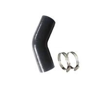 Tuyau d'arrosage Modification de voiture à 45 degrés avec tube en silicone haute résistance tuyau d'admission d'eau refroidisseur intermédiaire pressurisé Tuyau d'arrosage(Black,150MM_ID30MM)