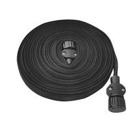 Tuyau d'arrosage plat anti-fuite, double couche, extensible, résistant aux plis avec contrôle du débit flexible, irrigation extérieure pour pelouse, cour, serre, potager