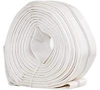 Tuyau d'arrosage plat flexible - Tuyau d'évacuation en toile polyester légère pour l'irrigation du feu et du jardin, 5,1 cm de diamètre, 18 m de long