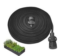 Tuyau d'Arrosage Plat - Tuyau Suintant Anti-Fuites,15 m Double Paroi Anti-Vrillage Extensible pour Irrigation Racinaire Pelouse Extérieur Jardin