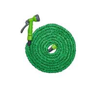 Kinzo Tuyau d'arrosage extensible 15 m avec pistolet — compact et pratique — Vert