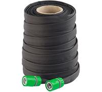 Royal Gardineer - Tuyau d'arrosage poreux plat - avec raccords et valve d'arrêt - 50 m