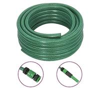 Tuyau d'arrosage PVC vert 10 m avec jeu de 4 raccords, buse de pulvérisation et raccords rapides pour irrigation de jardin
