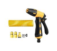 Tuyau d'arrosage rétractable pour voiture - Pulvérisateur de nettoyage mural solide - Tuyau de jardin pour nettoyage de véhicule - Kit de lavage et d'arrosage
