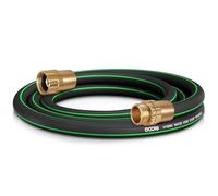 Tuyau d'arrosage robuste de 1,8 m, tuyau d'arrosage flexible non extensible, tuyau hybride léger et résistant aux nœuds, tuyaux étanches mâles vers femelles, sans danger pour l'eau potable