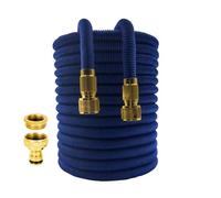 Tuyau d'arrosage télescopique de 7,6 m à 30,5 m avec pulvérisateur haute pression réglable et raccord 1/2 pouce.(1/2''_50FT)